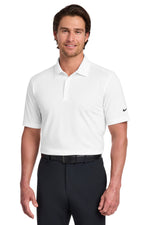 Nike Dri-FIT Vertical Mesh Polo. - White