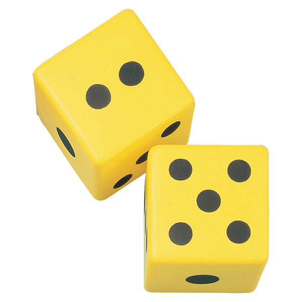 Champion Sports 6" Coated Foam Dice - Pair