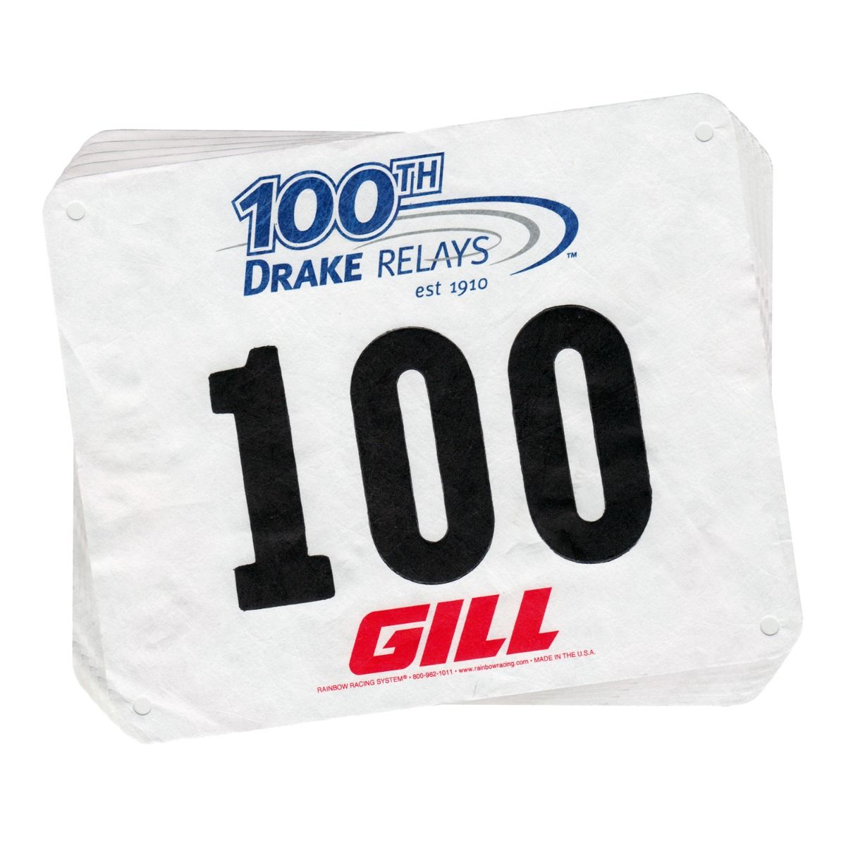 Gill Customized Competitor Numbers: Set Of 100