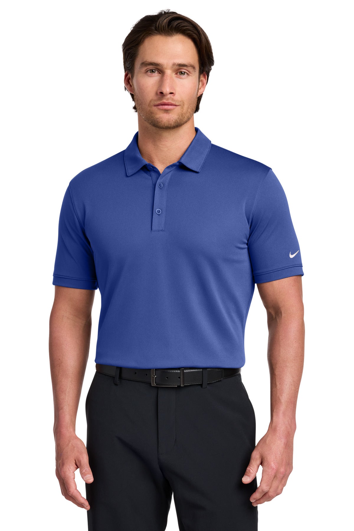Nike Dri-FIT Solid Icon Pique Modern Fit Polo. - Deep Royal Blue