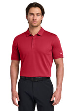 Nike Dri-FIT Solid Icon Pique Modern Fit Polo. - Gym Red