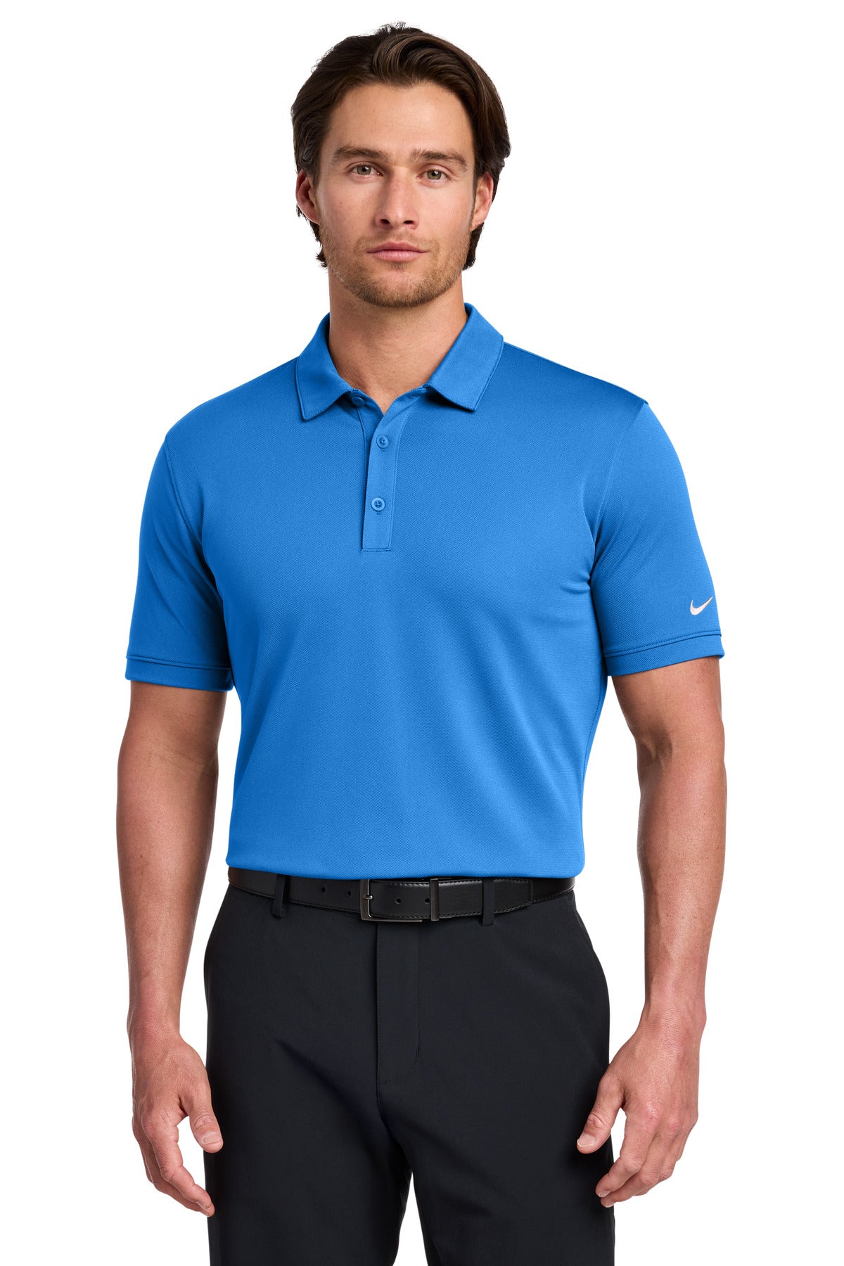 Nike Dri-FIT Solid Icon Pique Modern Fit Polo. - Light Photo Blue