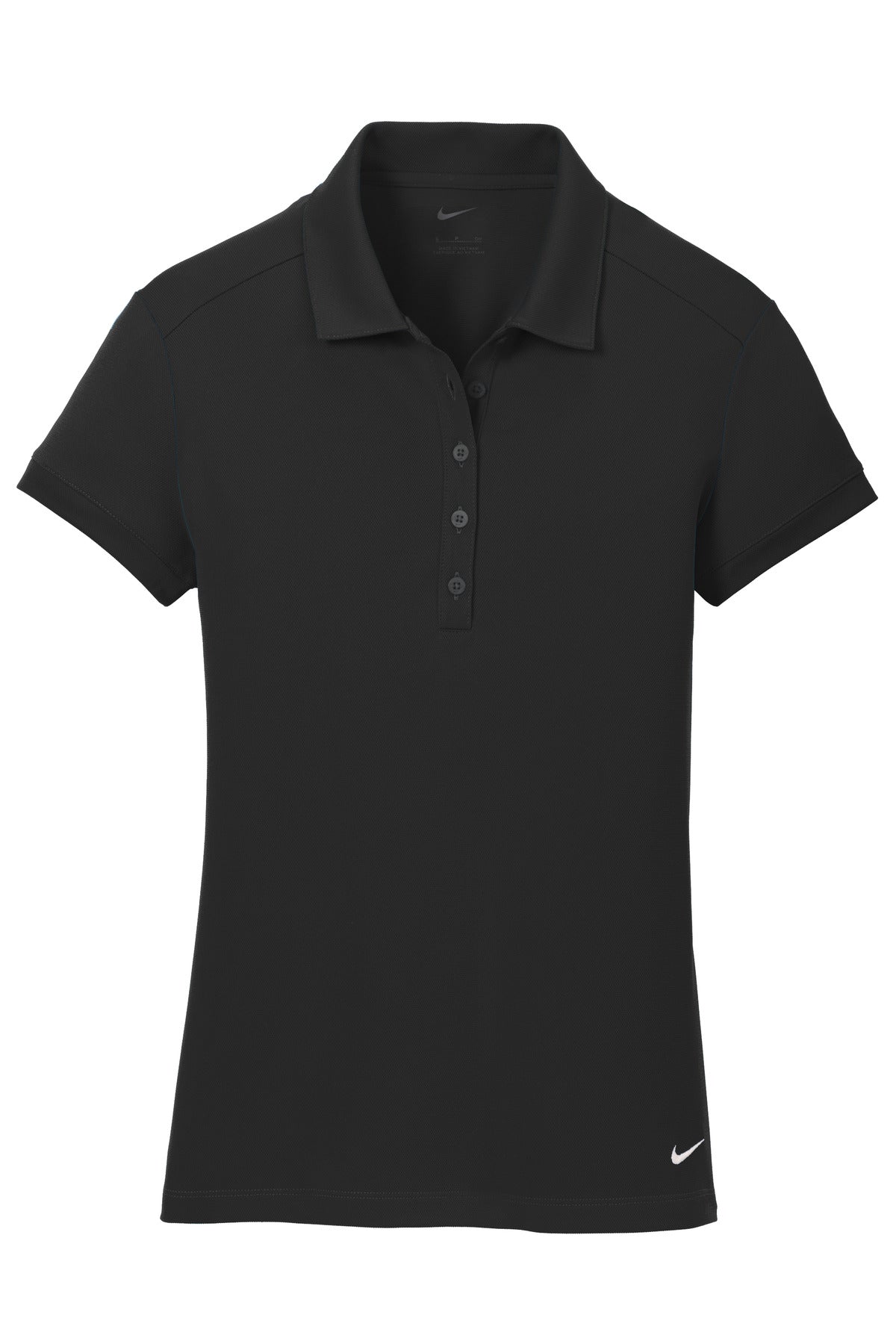 Nike Women's Dri-FIT Solid Icon Pique Modern Fit Polo. - Black