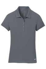 Nike Women's Dri-FIT Solid Icon Pique Modern Fit Polo. - Dark Grey