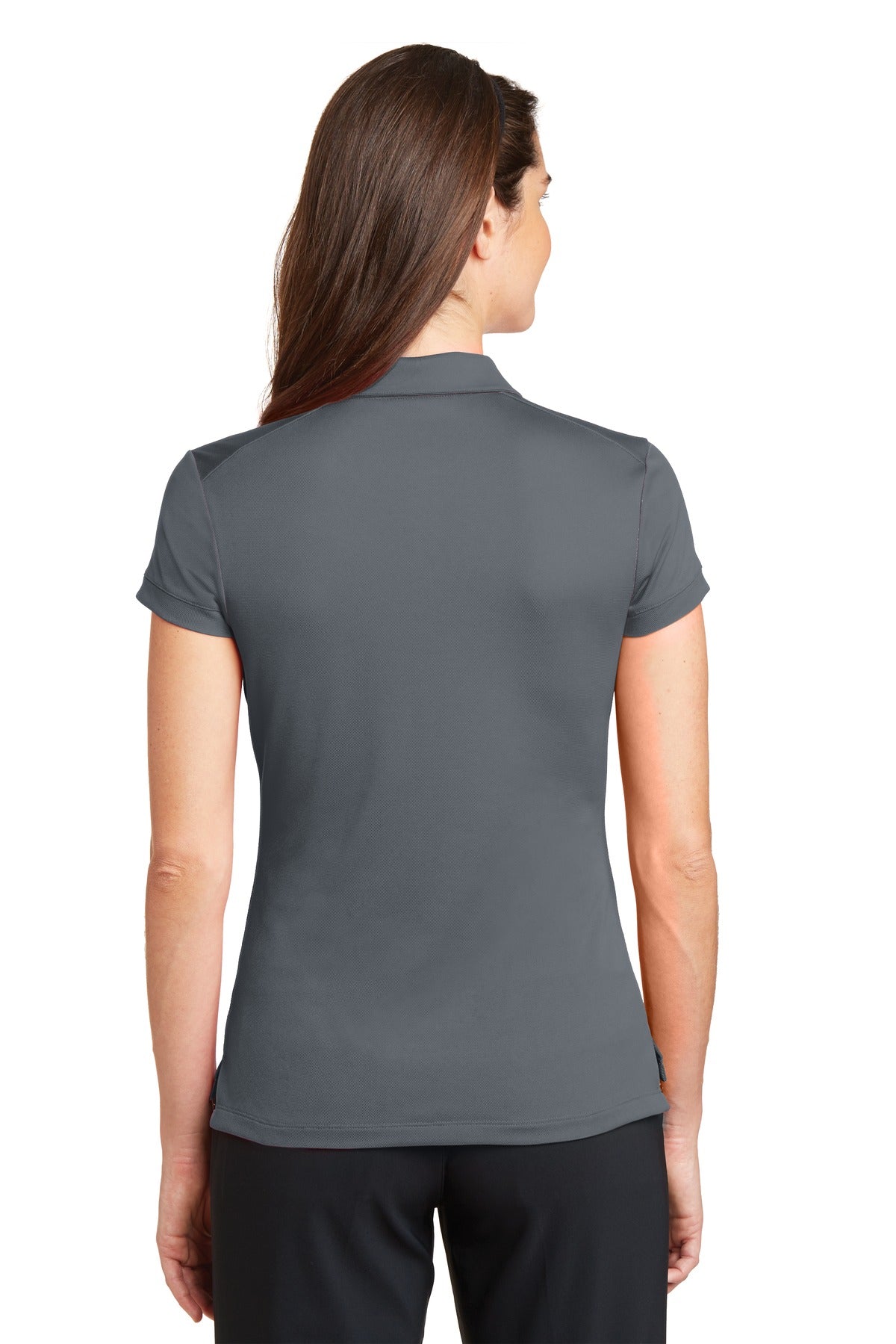 Nike Women's Dri-FIT Solid Icon Pique Modern Fit Polo. - Dark Grey