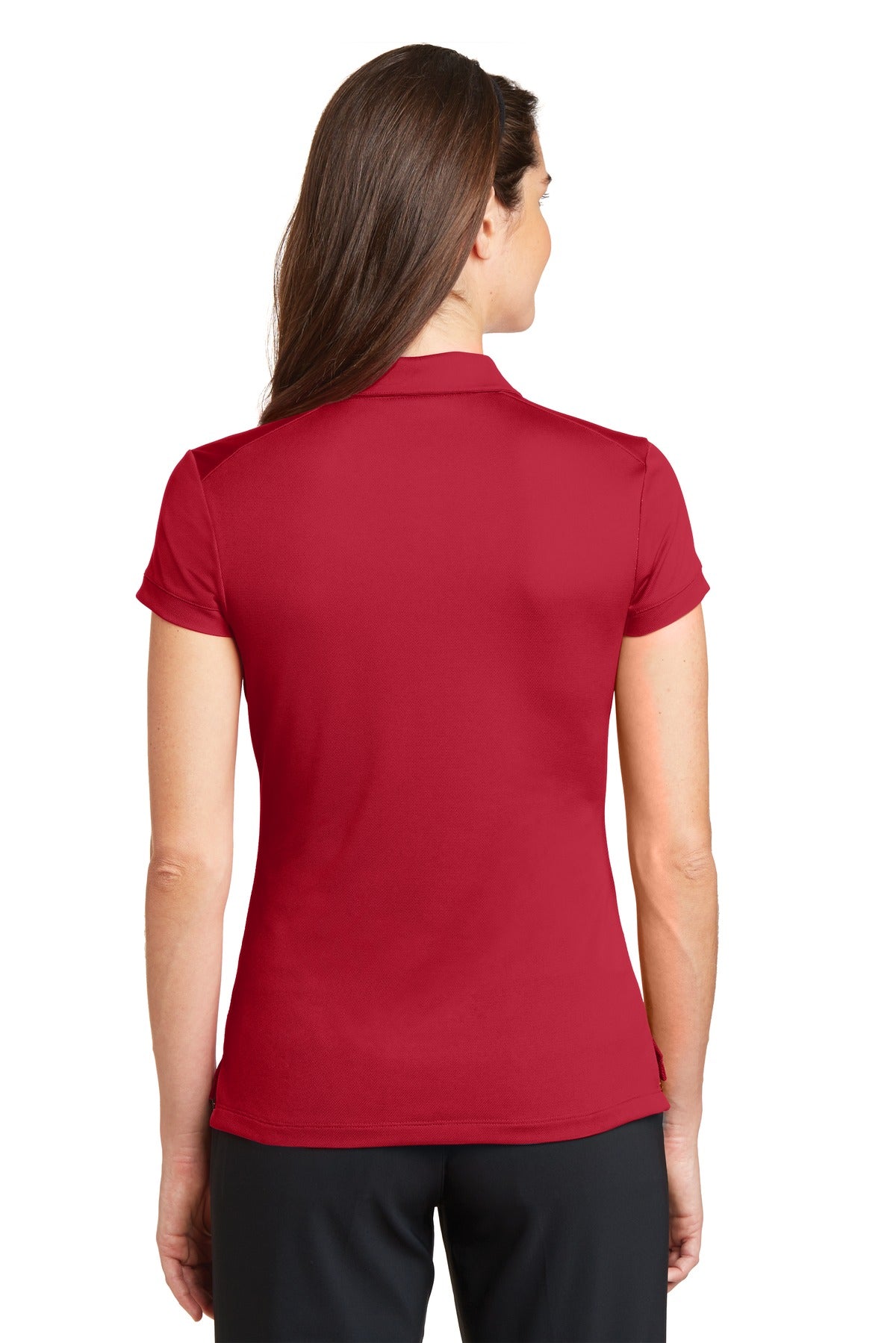 Nike Women's Dri-FIT Solid Icon Pique Modern Fit Polo. - Gym Red