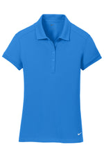 Nike Women's Dri-FIT Solid Icon Pique Modern Fit Polo. - Light Photo Blue