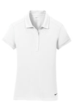 Nike Women's Dri-FIT Solid Icon Pique Modern Fit Polo. - White
