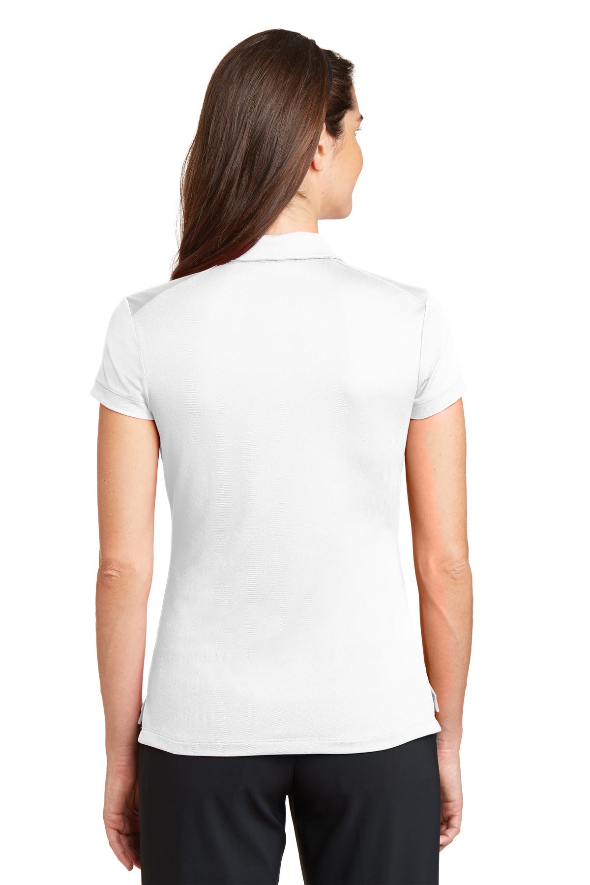 Nike Women's Dri-FIT Solid Icon Pique Modern Fit Polo. - White