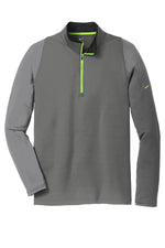Nike Dri-FIT Stretch 1/2-Zip Cover-Up. - Dark Grey/ Cool Grey/ Volt