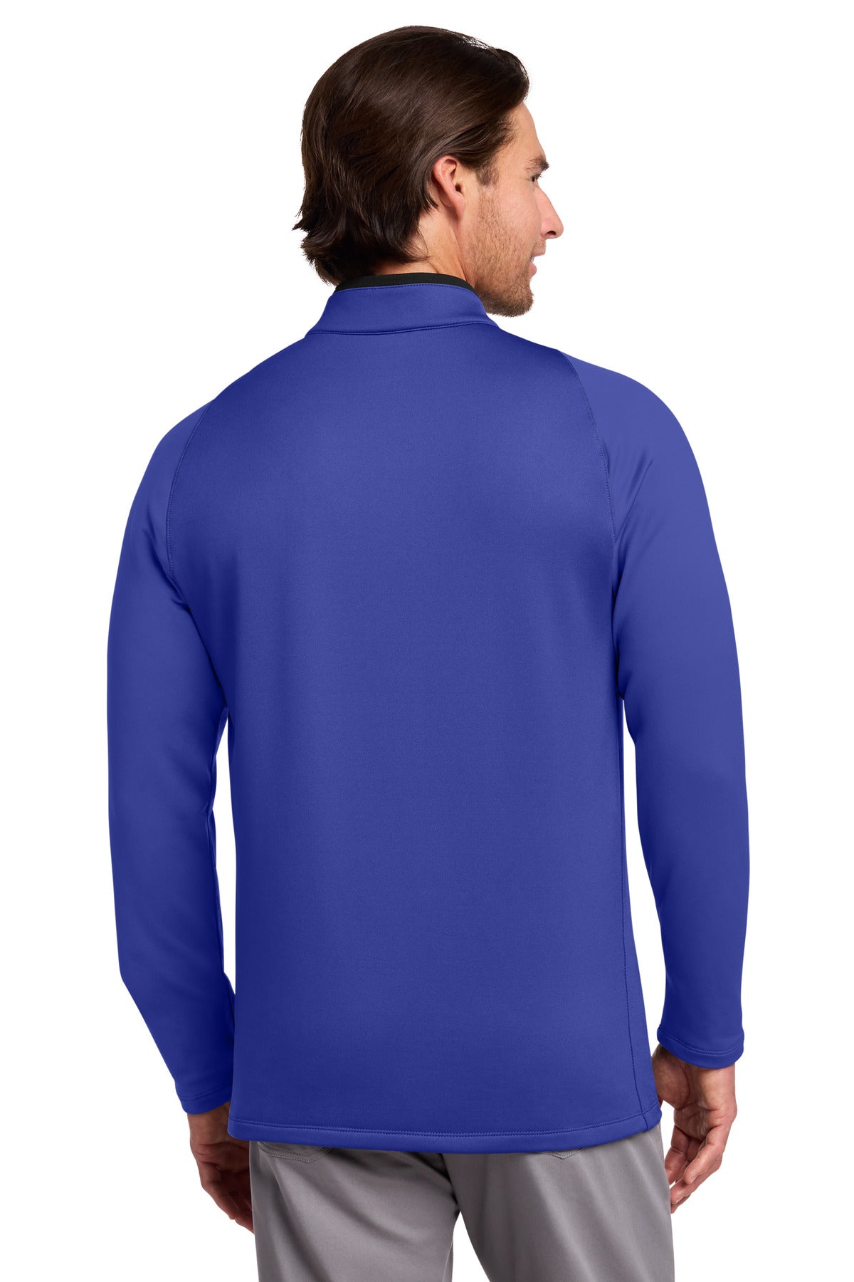 Nike Dri-FIT Stretch 1/2-Zip Cover-Up. - Deep Royal Blue/ Black