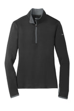 Nike Women's Dri-FIT Stretch 1/2-Zip Cover-Up. - Black/ Dark Grey