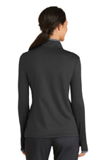 Nike Women's Dri-FIT Stretch 1/2-Zip Cover-Up. - Black/ Dark Grey