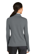 Nike Women's Dri-FIT Stretch 1/2-Zip Cover-Up. - Dark Grey/ White