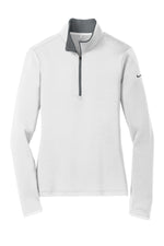 Nike Women's Dri-FIT Stretch 1/2-Zip Cover-Up. - White/ Dark Grey