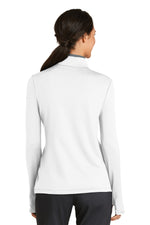 Nike Women's Dri-FIT Stretch 1/2-Zip Cover-Up. - White/ Dark Grey