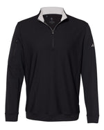 Men's Textured Quarter-Zip Pullover - Black