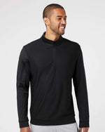 Men's Textured Quarter-Zip Pullover - Black