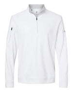 Men's Textured Quarter-Zip Pullover - White