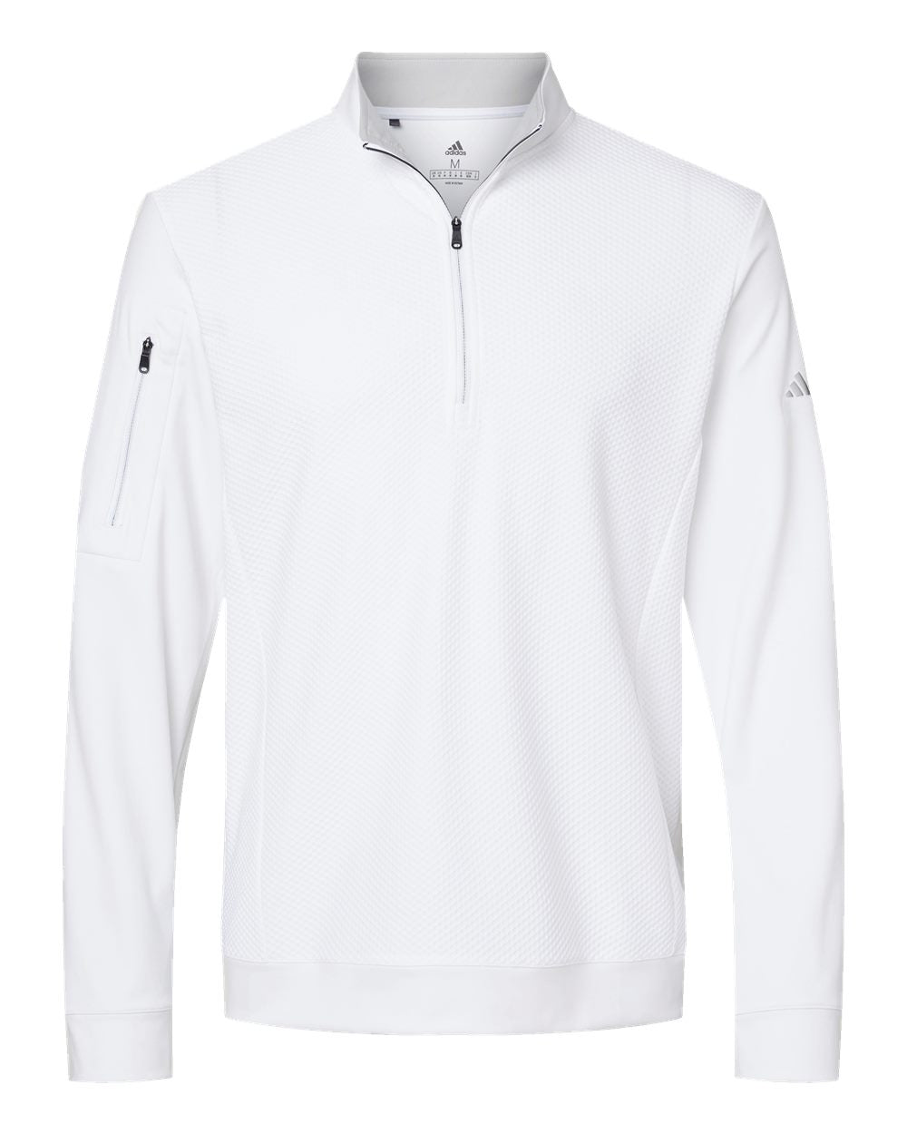 Men's Textured Quarter-Zip Pullover - White