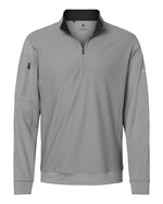 Men's Textured Quarter-Zip Pullover - Grey Three