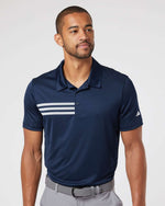 Men's 3-Stripes Chest Polo - Collegiate Navy/ White