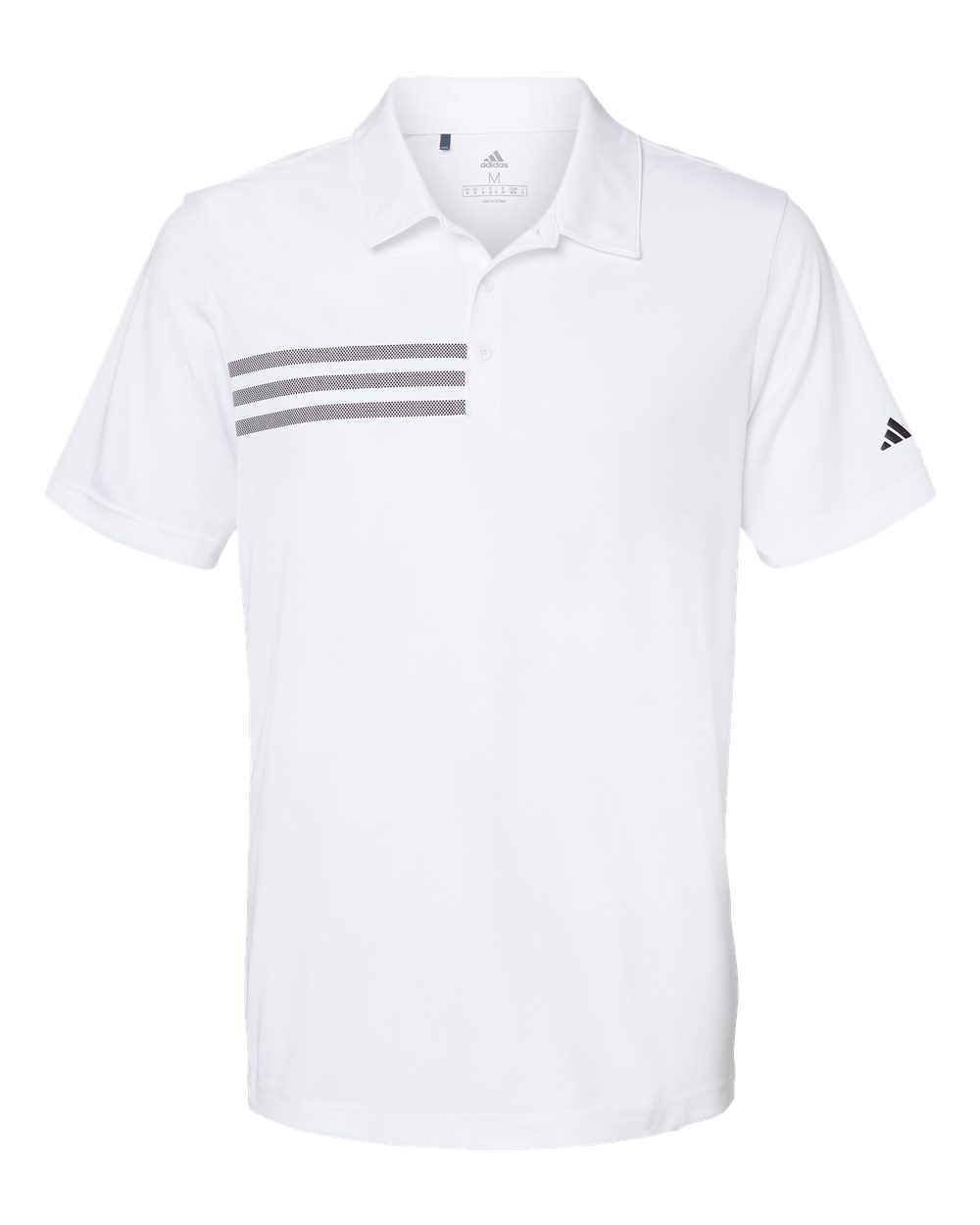 Men's 3-Stripes Chest Polo - White/ Black