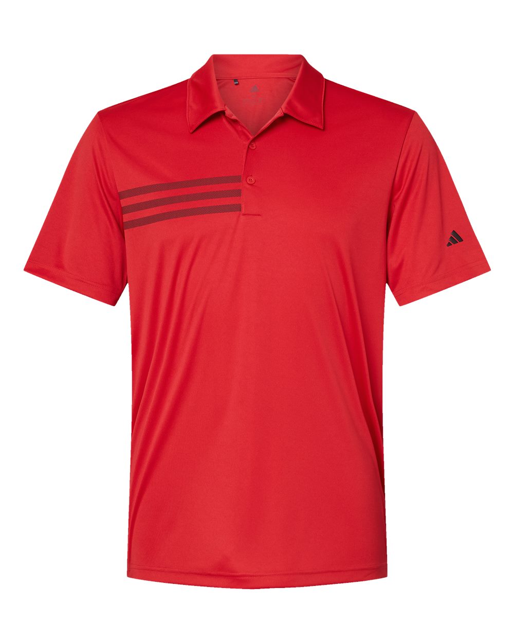 Men's 3-Stripes Chest Polo - Collegiate Red/ Black