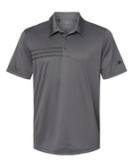 Men's 3-Stripes Chest Polo - Grey Five/ Black