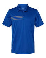 Men's 3-Stripes Chest Polo - Collegiate Royal/ Grey Three