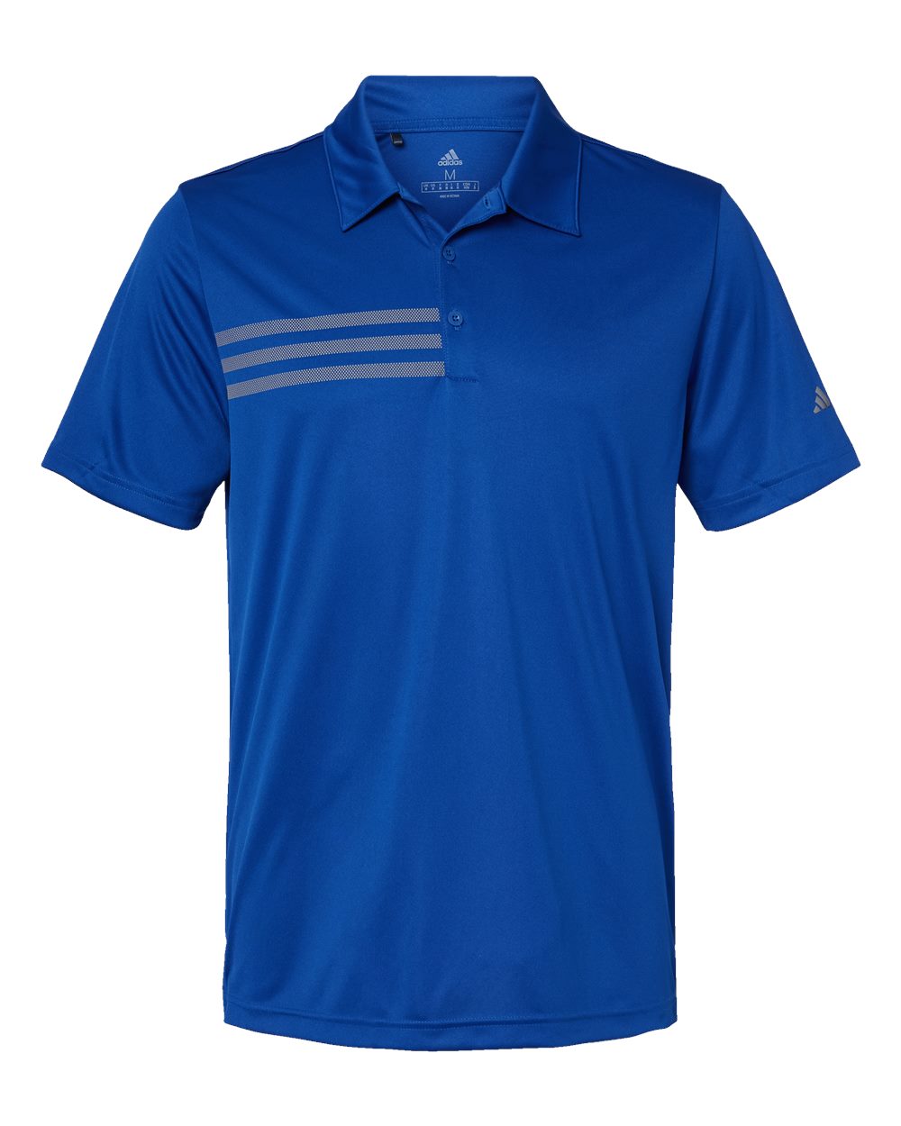 Men's 3-Stripes Chest Polo - Collegiate Royal/ Grey Three