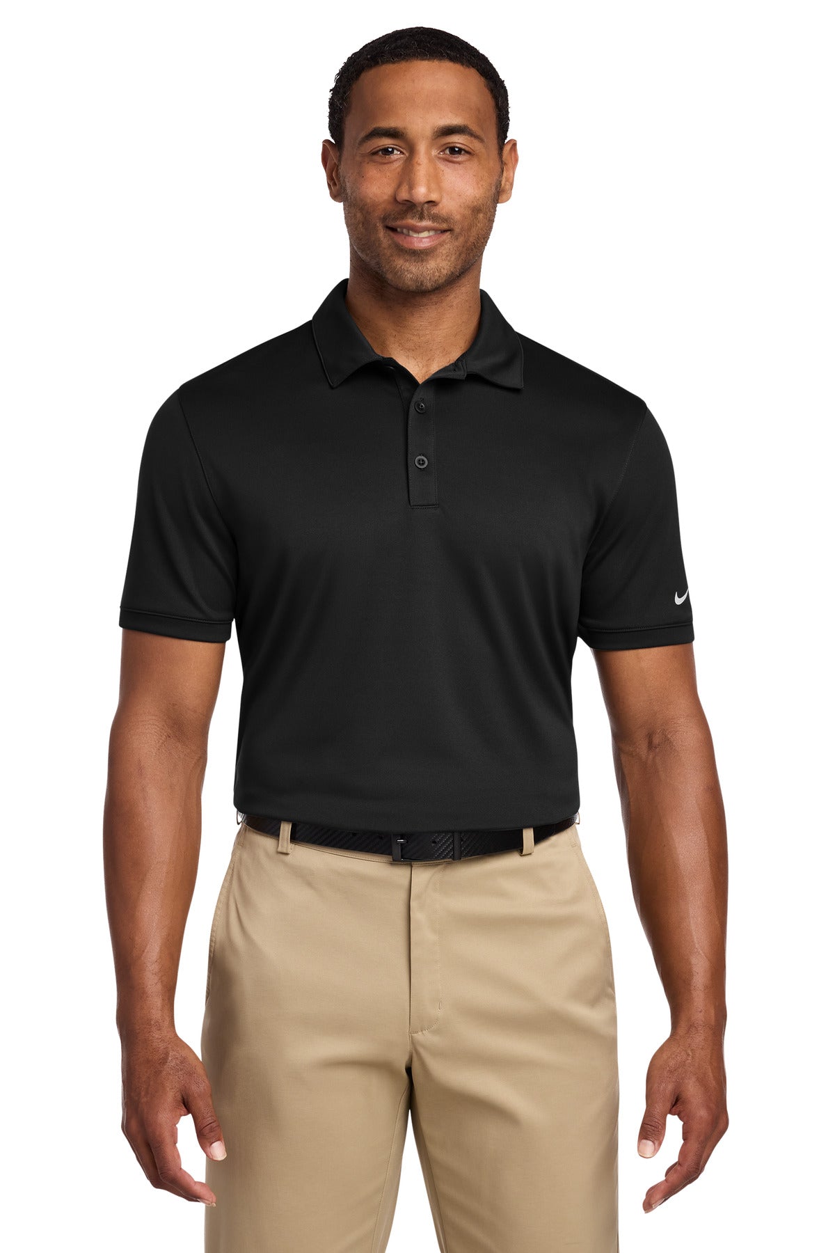 Nike Dri-FIT Players Modern Fit Polo. - Black