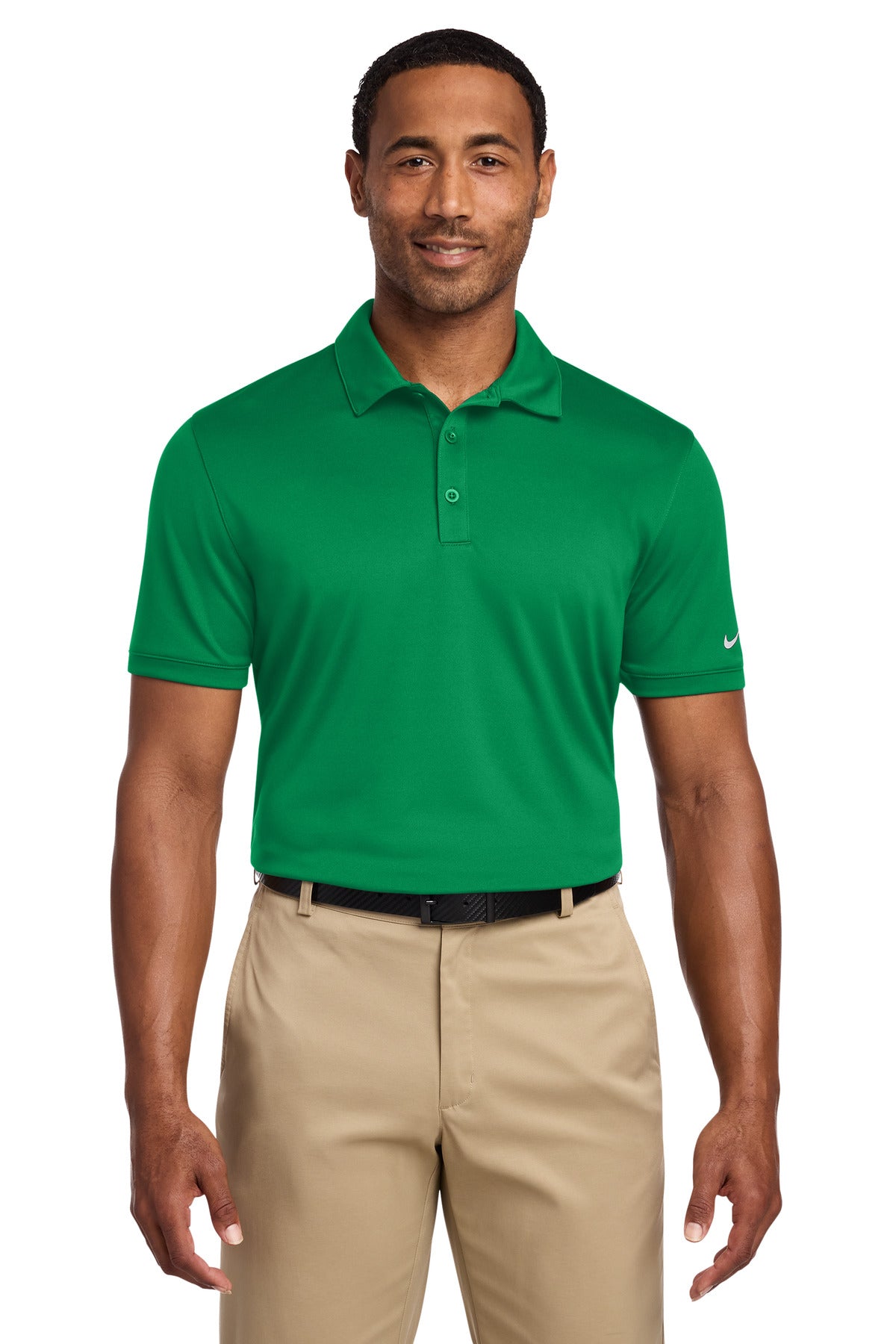 Nike Dri-FIT Players Modern Fit Polo. - Pine Green