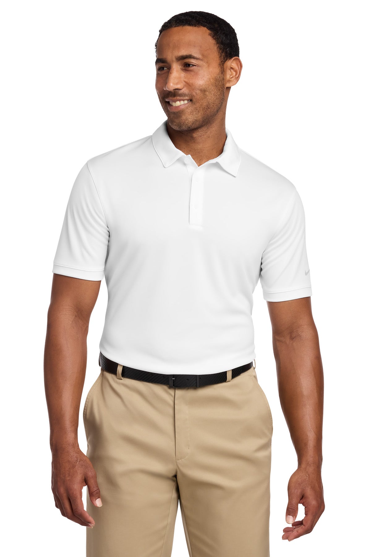 Nike Dri-FIT Players Modern Fit Polo. - White