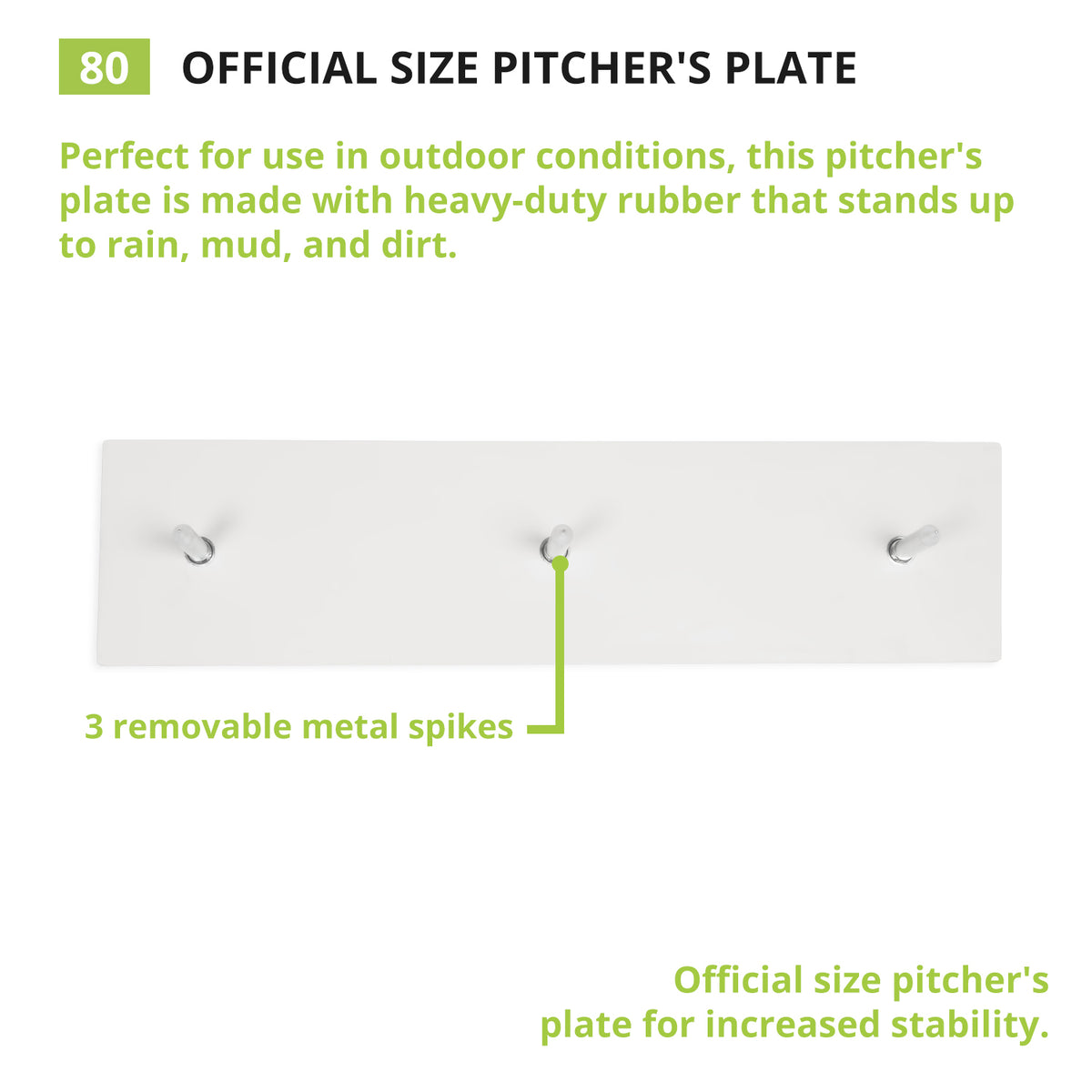 Champion Sports 3-Spike Pitcher's Plate