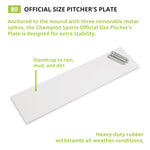 Champion Sports 3-Spike Pitcher's Plate