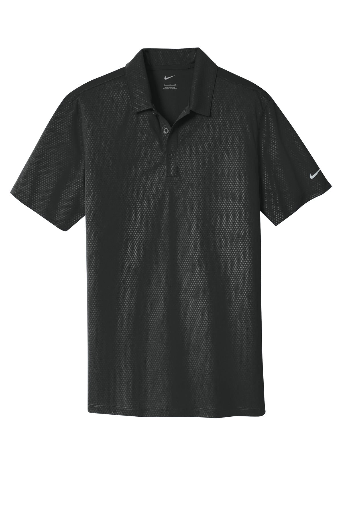 Nike Dri-FIT Embossed Tri-Blade Polo. - Black