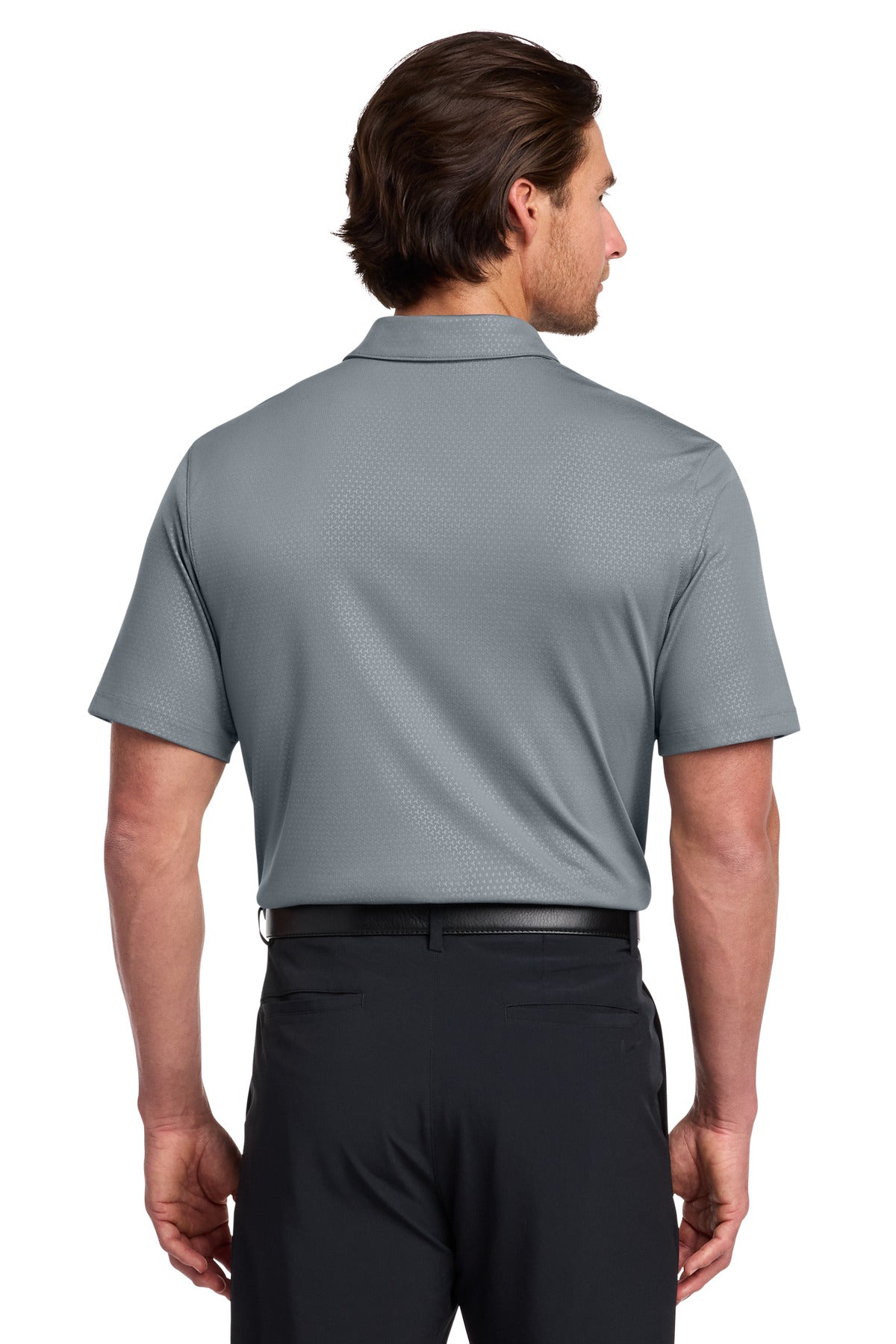 Nike Dri-FIT Embossed Tri-Blade Polo. - Cool Grey