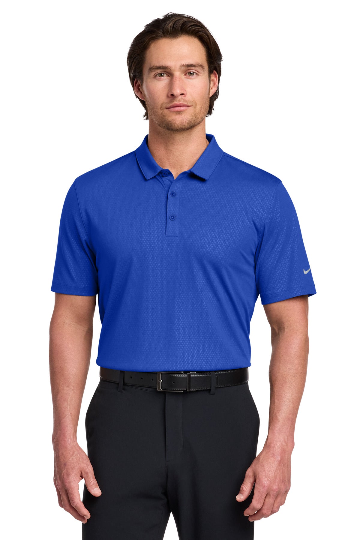 Nike Dri-FIT Embossed Tri-Blade Polo. - Old Royal