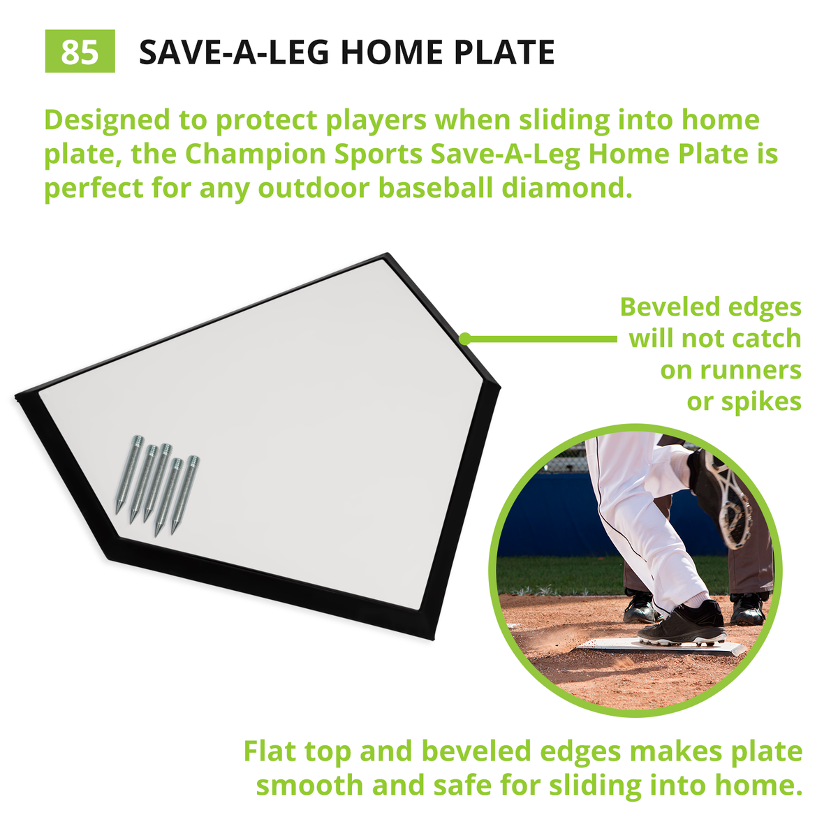 Champion Sports Save-A-Leg™ Home Plate