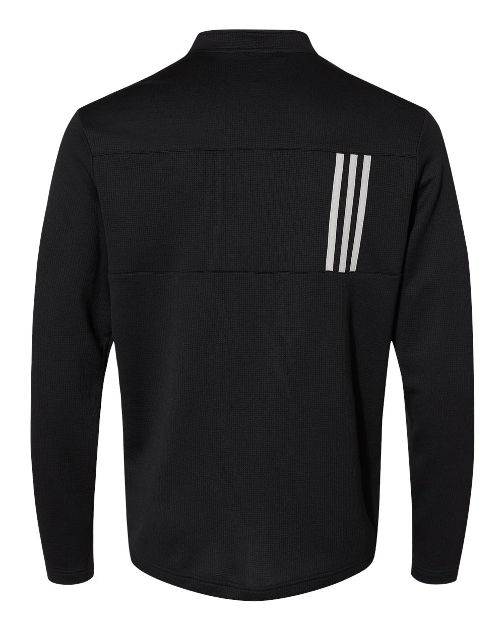 Men's 3-Stripes Double-Knit Quarter-Zip Pullover - Black/ Grey Two
