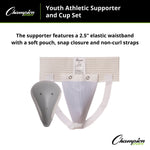 Champion Sports Intermediate Deluxe Cup & Supporter Set