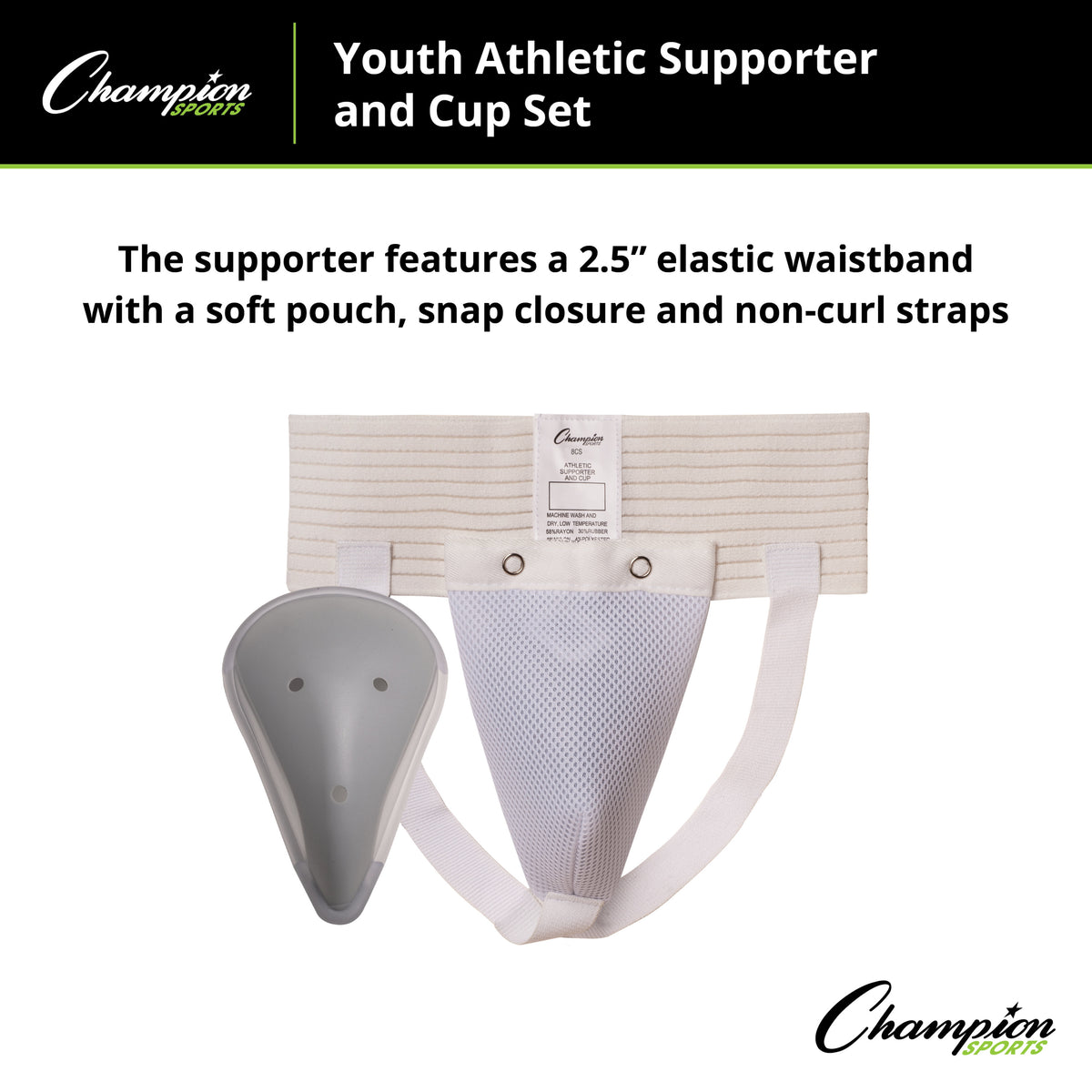 Champion Sports Intermediate Deluxe Cup & Supporter Set