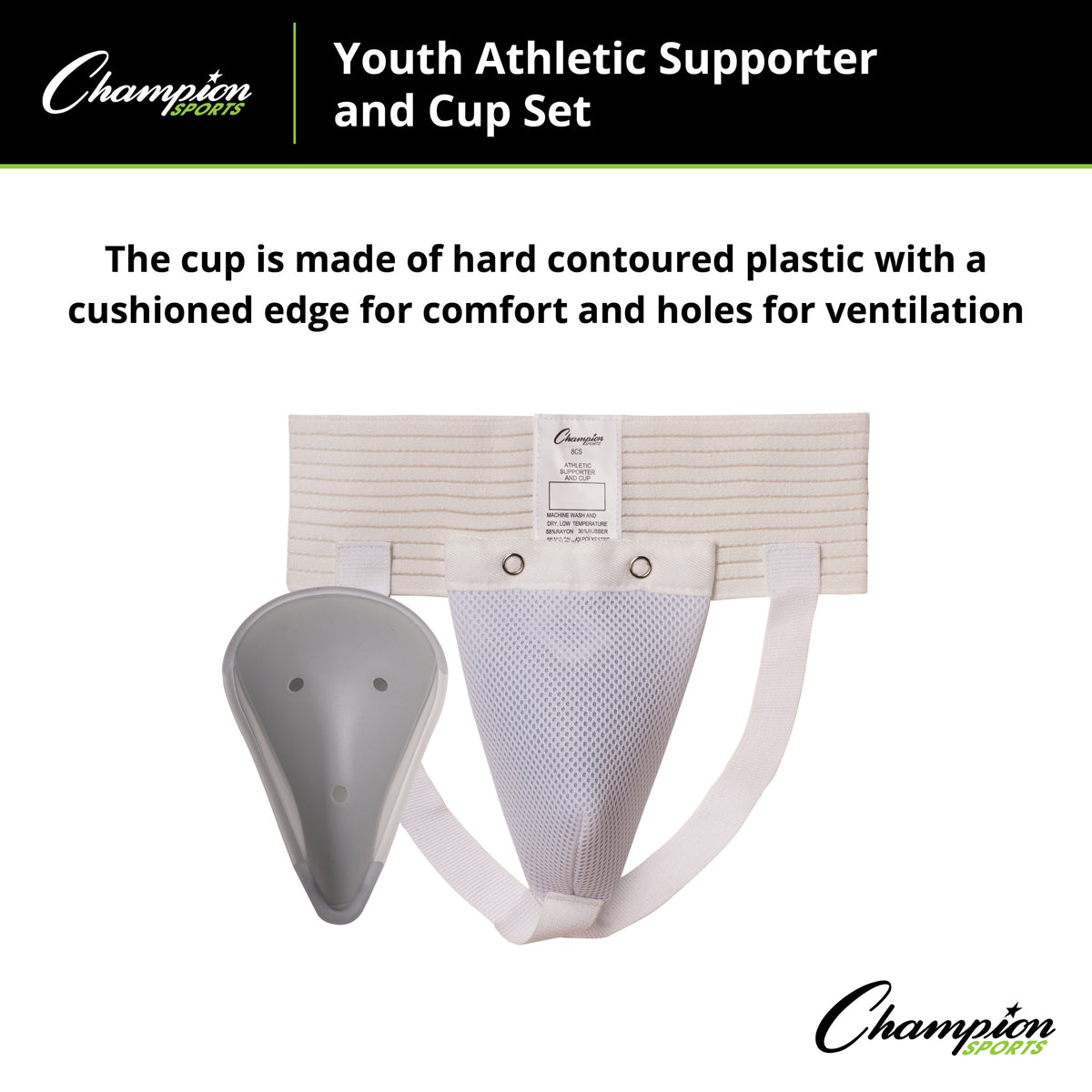 Champion Sports Intermediate Deluxe Cup & Supporter Set