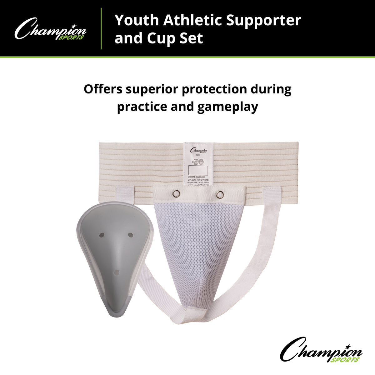 Champion Sports Intermediate Deluxe Cup & Supporter Set