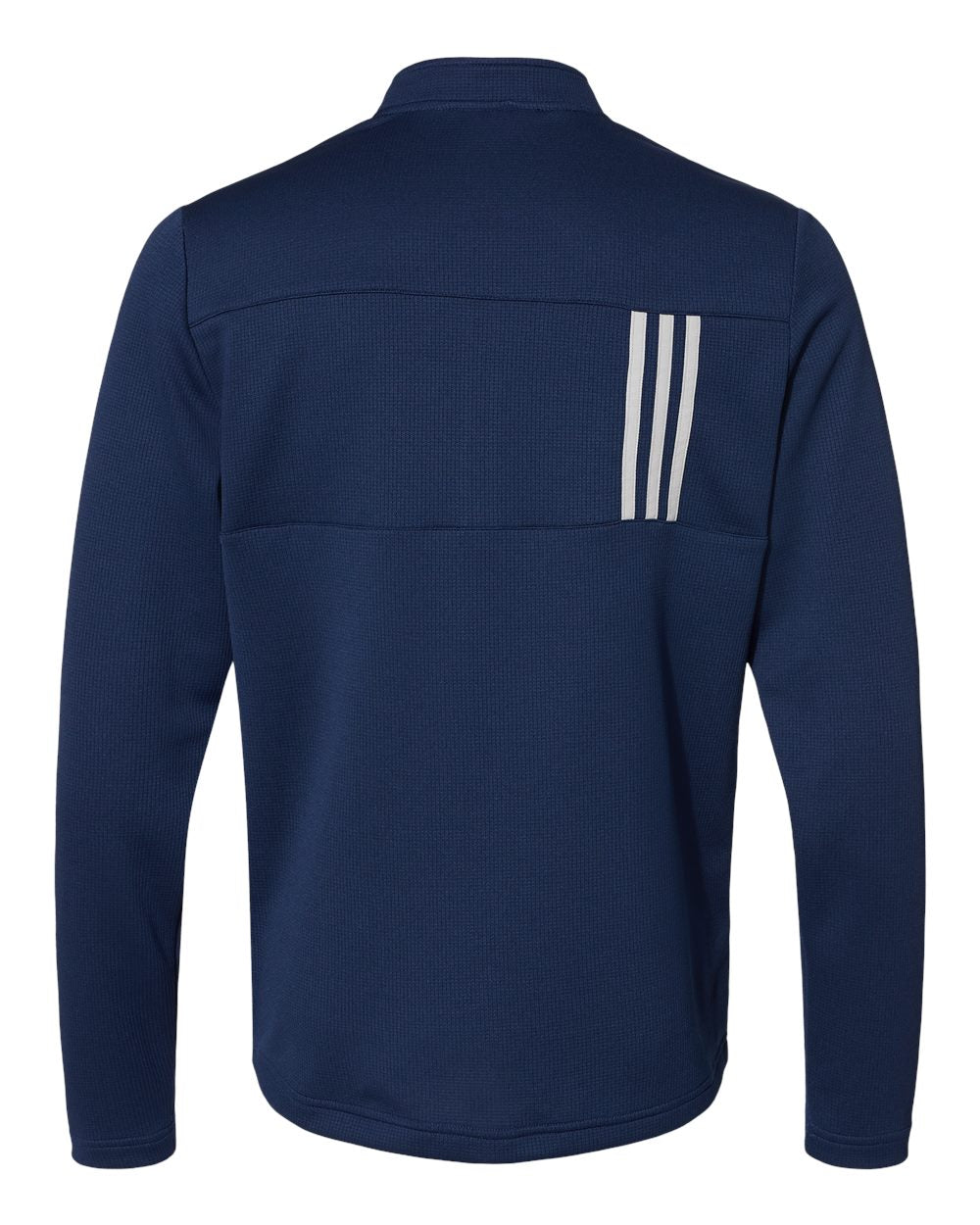Men's 3-Stripes Double-Knit Quarter-Zip Pullover - Team Navy Blue/ Grey Two
