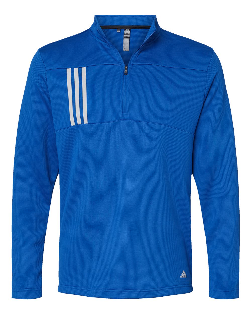 Men's 3-Stripes Double-Knit Quarter-Zip Pullover - Team Royal/ Grey Two