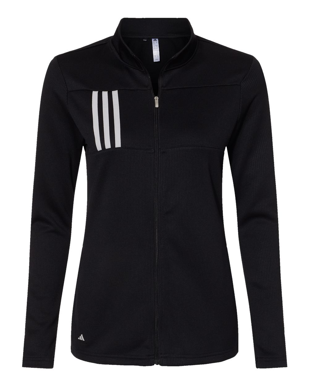 Women's 3-Stripes Double Knit Full-Zip Jacket - Black/ Grey Two