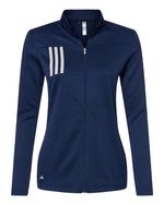 Women's 3-Stripes Double Knit Full-Zip Jacket - Team Navy Blue/ Grey Two