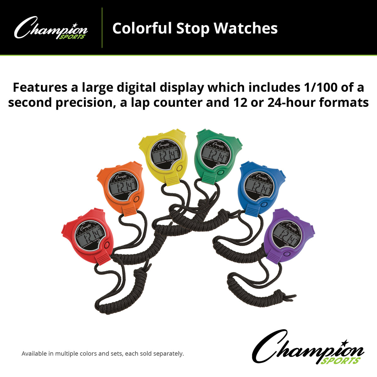 Champion Sports Precision Digital Stopwatch